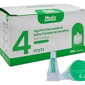 AGULHA PARA CANETA DE INSULINA 32G 4MM VERDE CX. C/100UND.