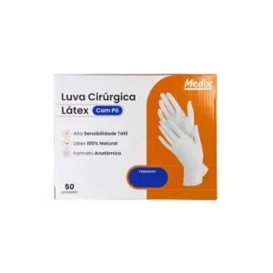 LUVA CIR LATEX CLASSIC C/PO MEDIX TAM 7.0 PAR CX. C/50PCT.