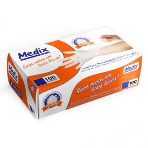 LUVA LÁTEX PROCEDIMENTO COM ANISACOM PÓ CX. C/100UND.