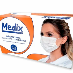 MASCARA TRIPLA C/ELASTICO BRANCA CX. C/50UND.
