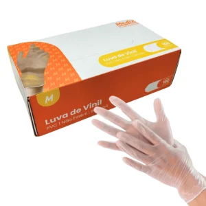 LUVA VINIL USO GERAL S/PO CX. C/100UND.